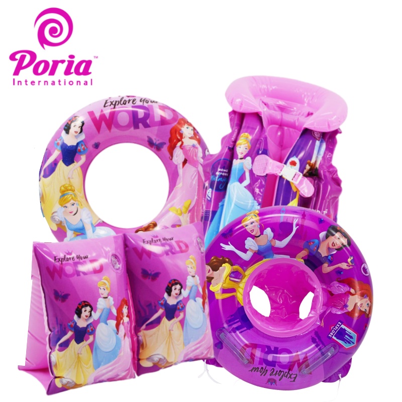 PORIA Disney Princess Pink Kids Children Inflatable Swimming Products