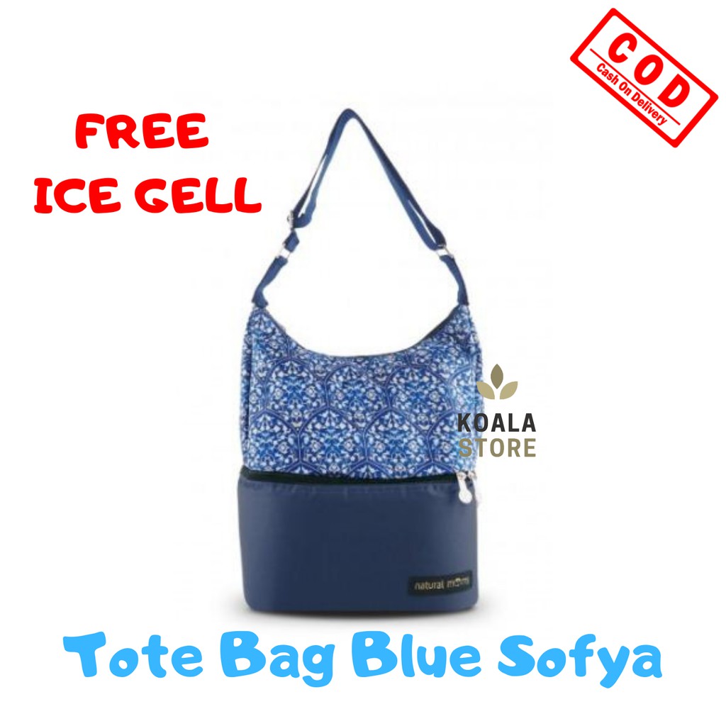 Natural Moms Cooler Bag Motif Blue Sofya Breast Milk Storage Bags