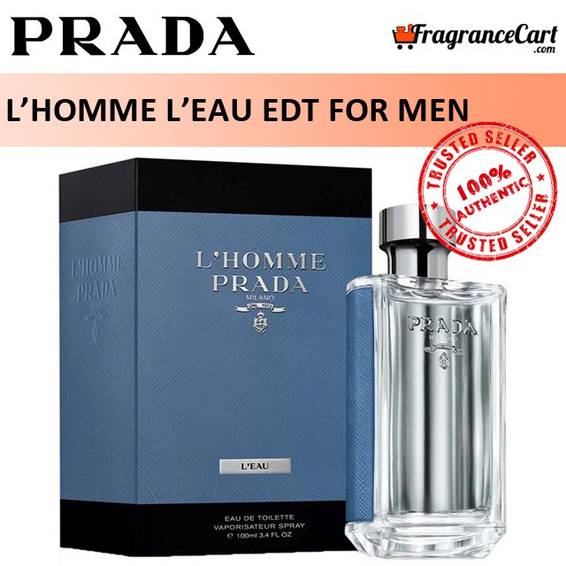 Prada L'Homme L'Eau EDT for Men (9ml/50ml/100ml/Tester/GiftSet) Eau de