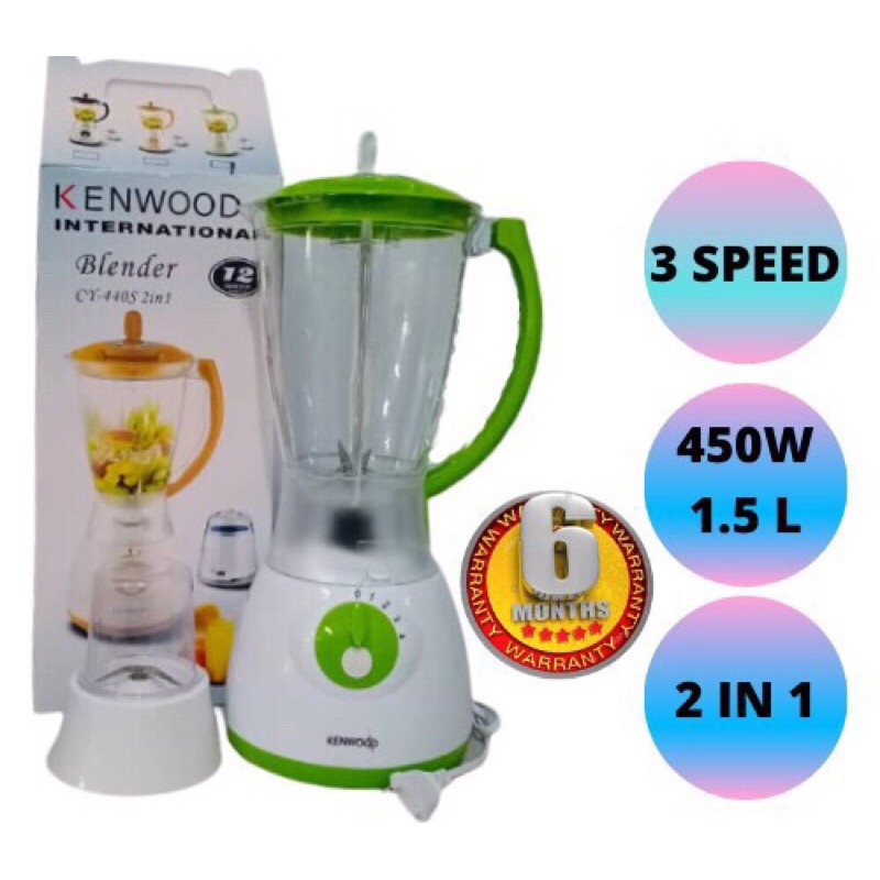 From stainless steel to beautiful. Kenwood Cy440s 2 In 1 Electric Blender Grinder Juice Mixer Kitchen Accessories 450w Shopee Singapore