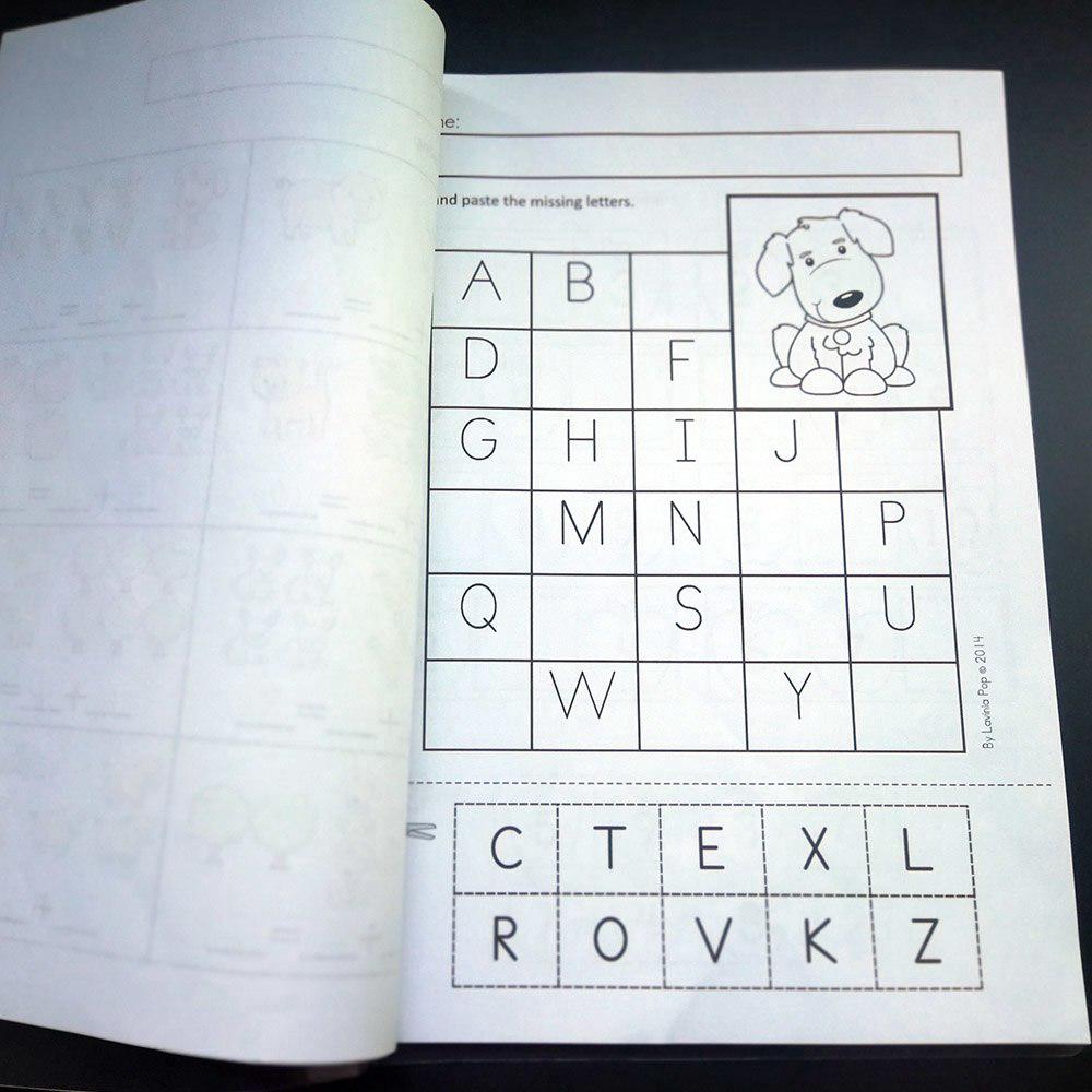 92Pcs Farm Theme Kindergarten English Practice Book Alphabet Homework