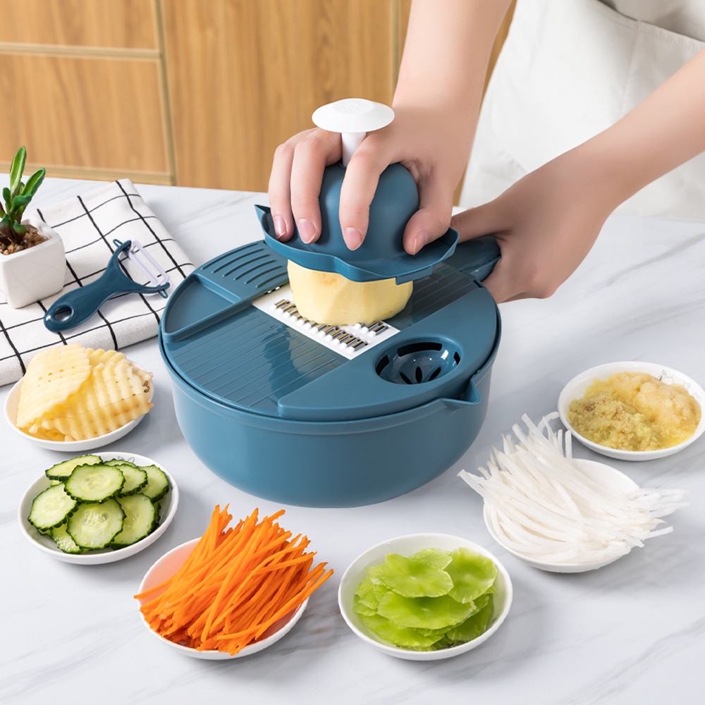 12Piece Celebrity Inspired MultiFunction Vegetable Chopper Household