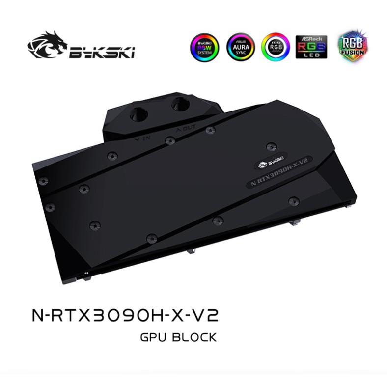 Bykski NRTX3090HXV2 GPU Water Block for NVIDIA RTX 3080/3090
