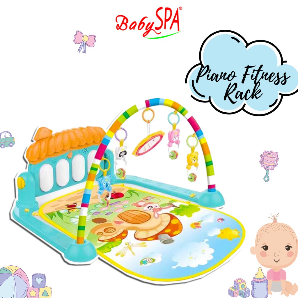 BabySPA Baby Kick and Play Piano Fitness Rack Playmat Baby Play Mat