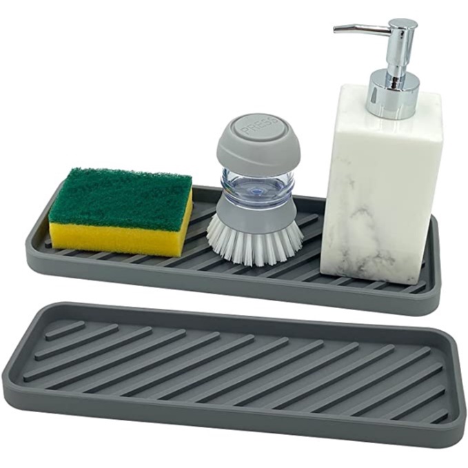 Silicone Soap Dish Tray And Sponge Holder,silicone Kitchen Sink