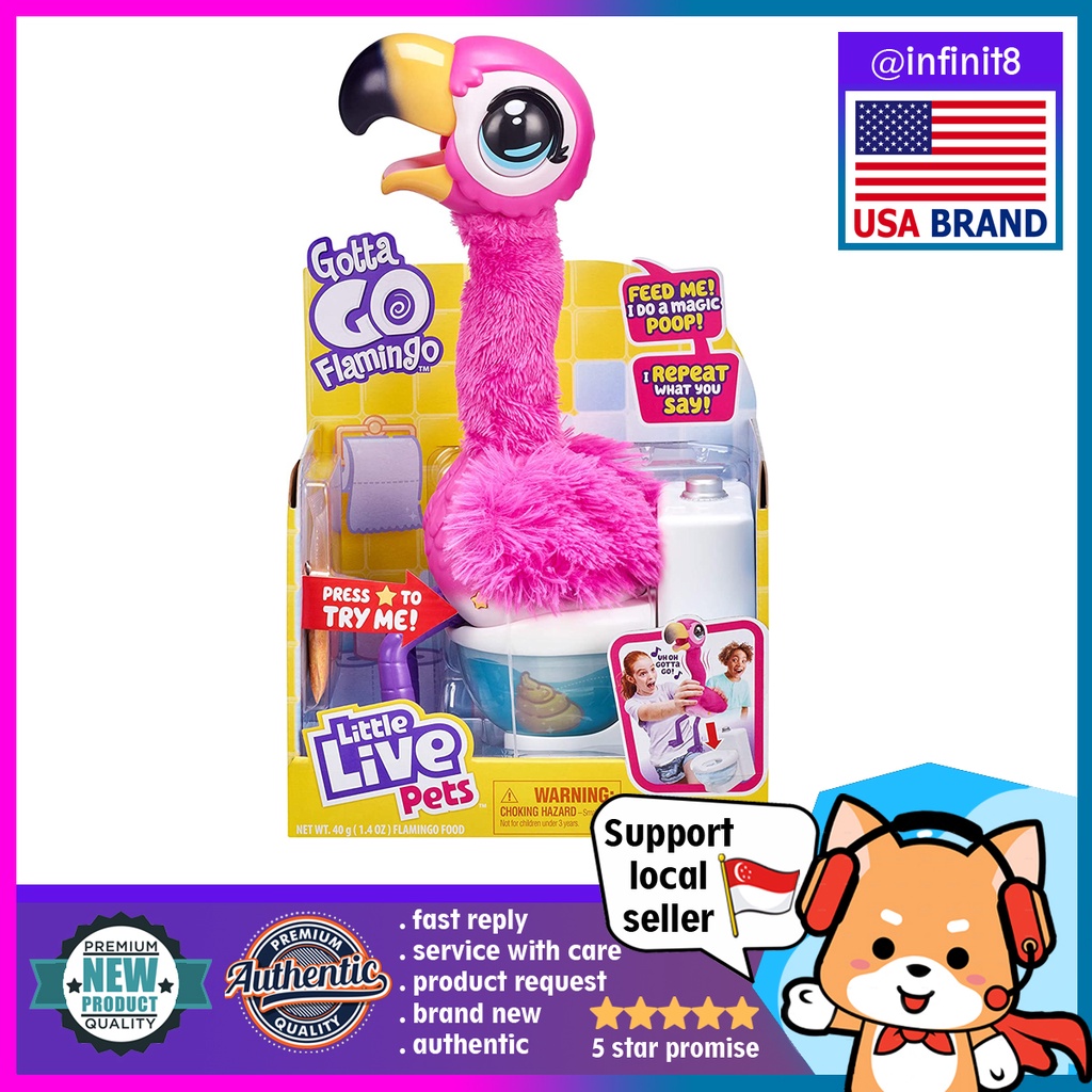 [sg stock] Little Live Pets Gotta Go Flamingo Interactive Plush Toy