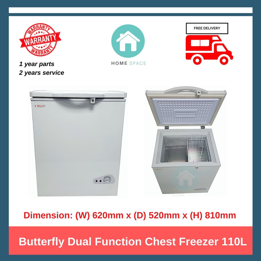 Butterfly Dual Function Chest Freezer (110L) BCF110AS Shopee Singapore