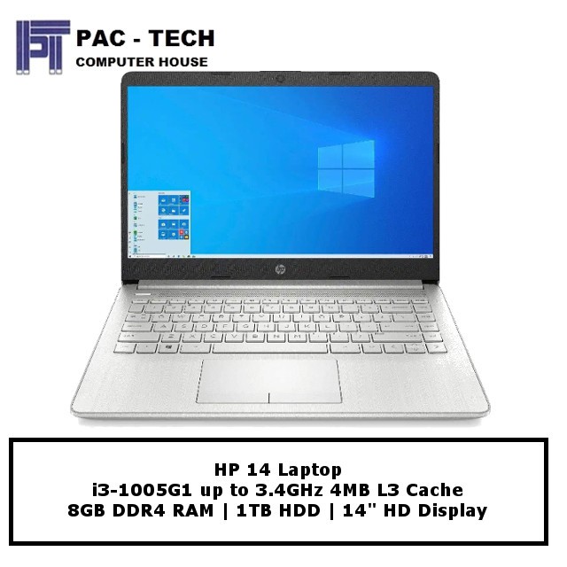 [Brand New] HP 14s Laptop Intel Processor up to 3.4GHz 8GB RAM