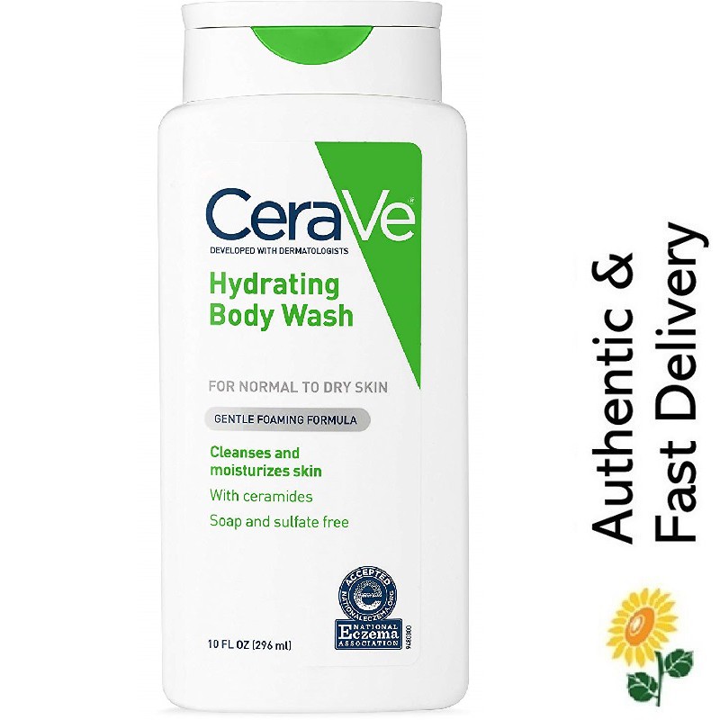 [InStock] Cerave, Hydrating Body Wash, 296 ml [Fragrance Free