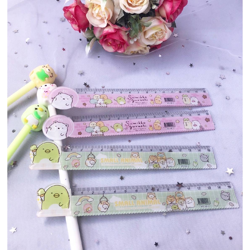 SanX SUMIKKO GURASHI Kawaii animal Straight Ruler Cute 15cm Template