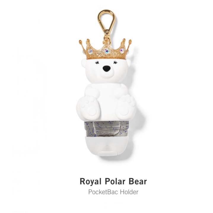 Pocketbac Holder Royal Polar Bear (Hand Sanitizer sold separately