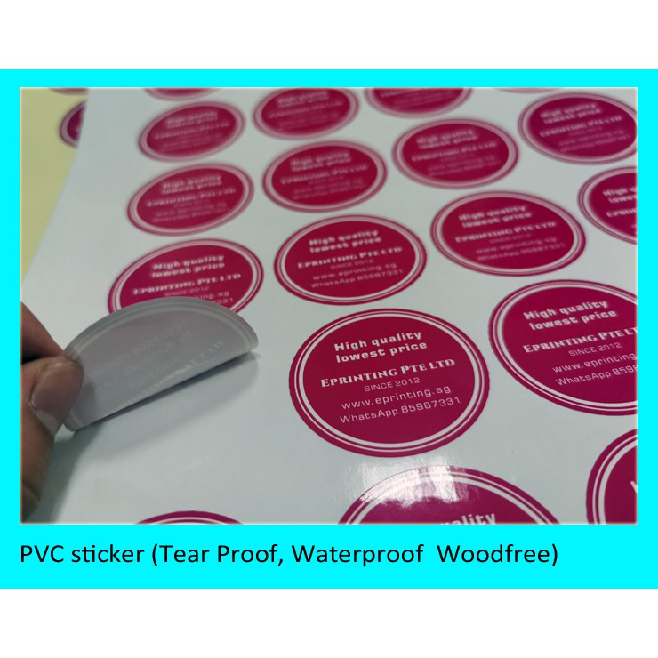 SG Cheapest Sticker printing/Label printing/Transparent Sticker