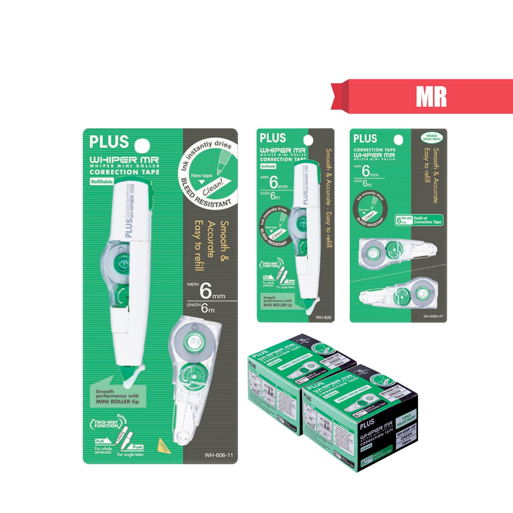 PLUS MR 6MMX6M CORRECTION TAPE Shopee Singapore