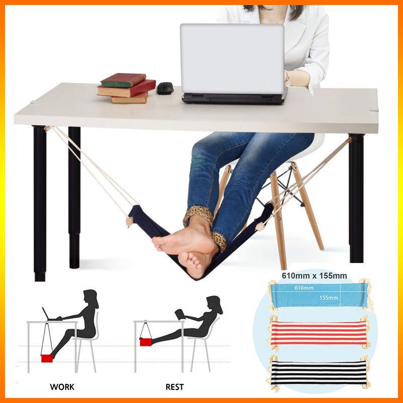 Portable Office Foot Hammock Mini Feet Rest Stand Desk Footrest Hamac