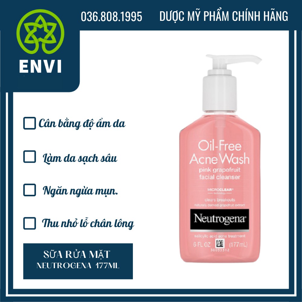 Neutrogena Pink Grapefruit Acne Face Wash (177mL) Shopee Singapore