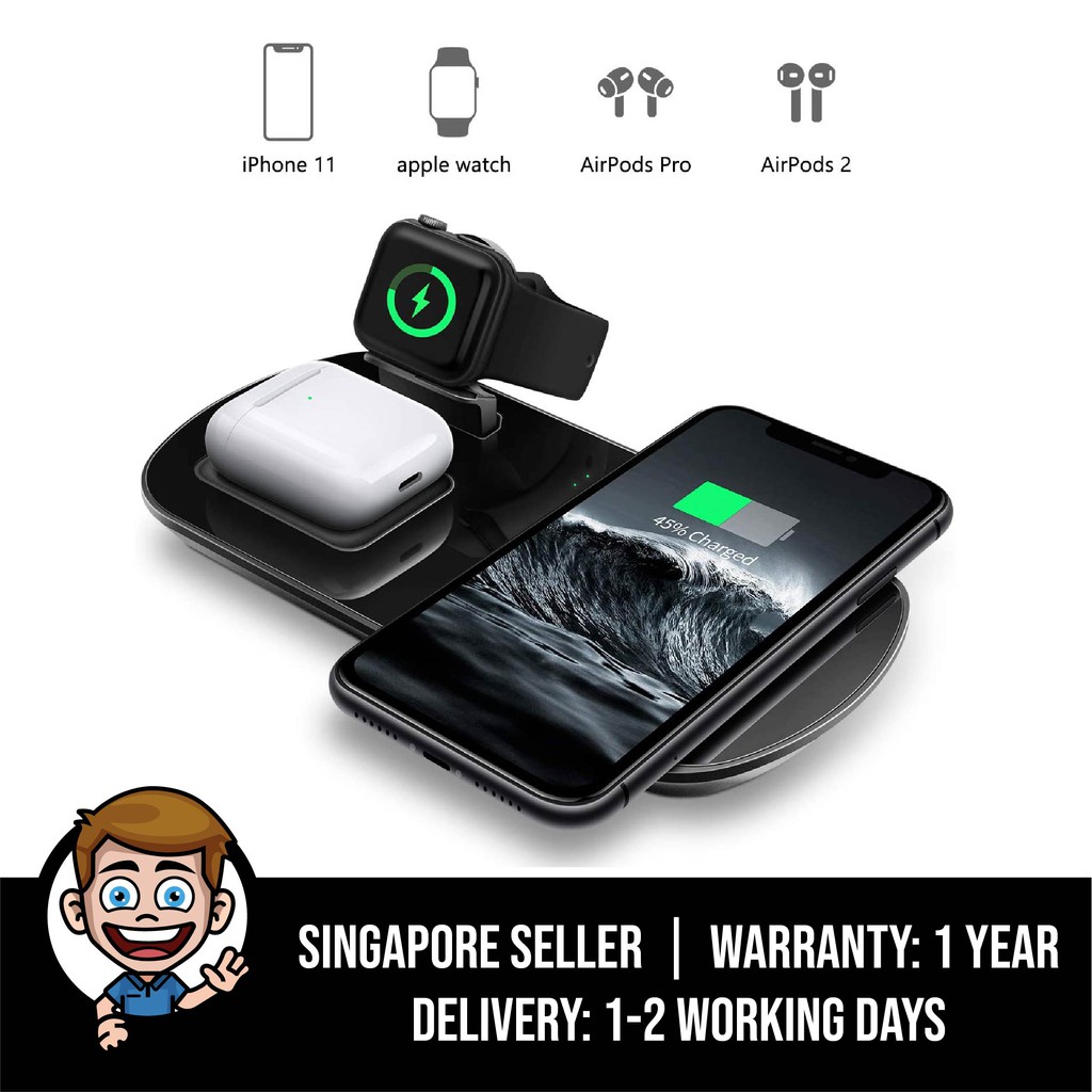 3 in 1 Wireless Charging Pad, Wireless Charger for Apple Watch, AirPods