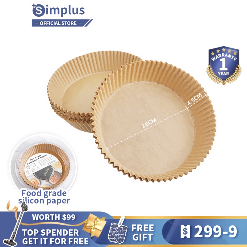 Simplus Air Fryer Parchment 50/30 pcs Baking Paper Liners Disposable