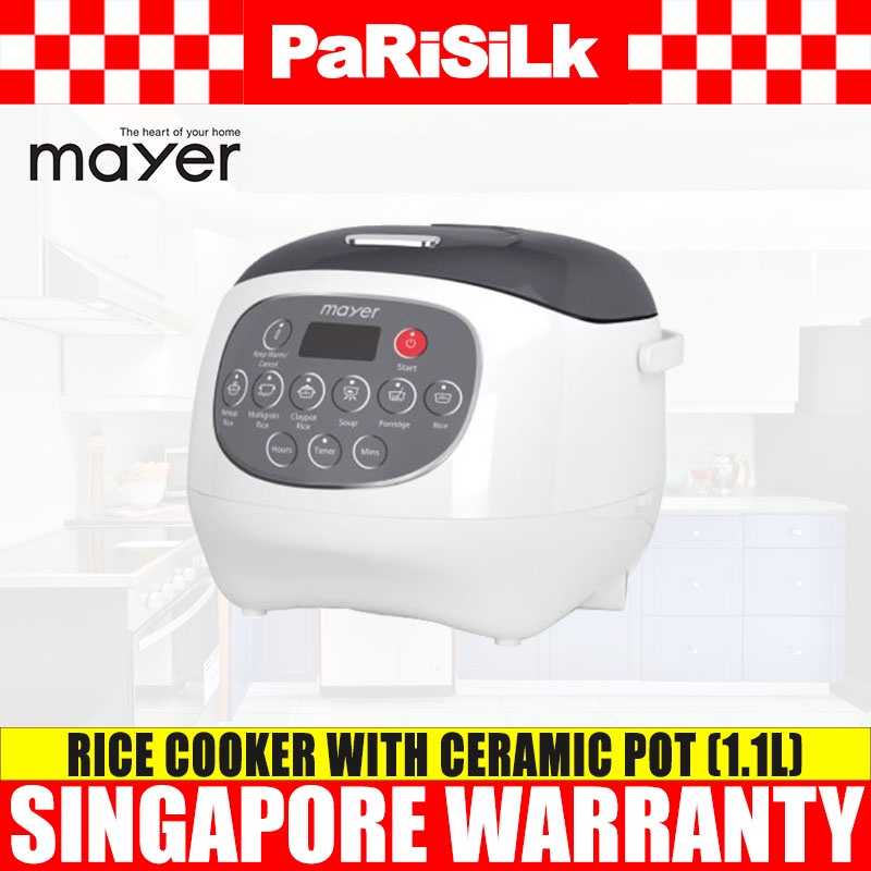Mayer MMRC30 Rice Cooker with Ceramic Pot (1.1L) Shopee Singapore