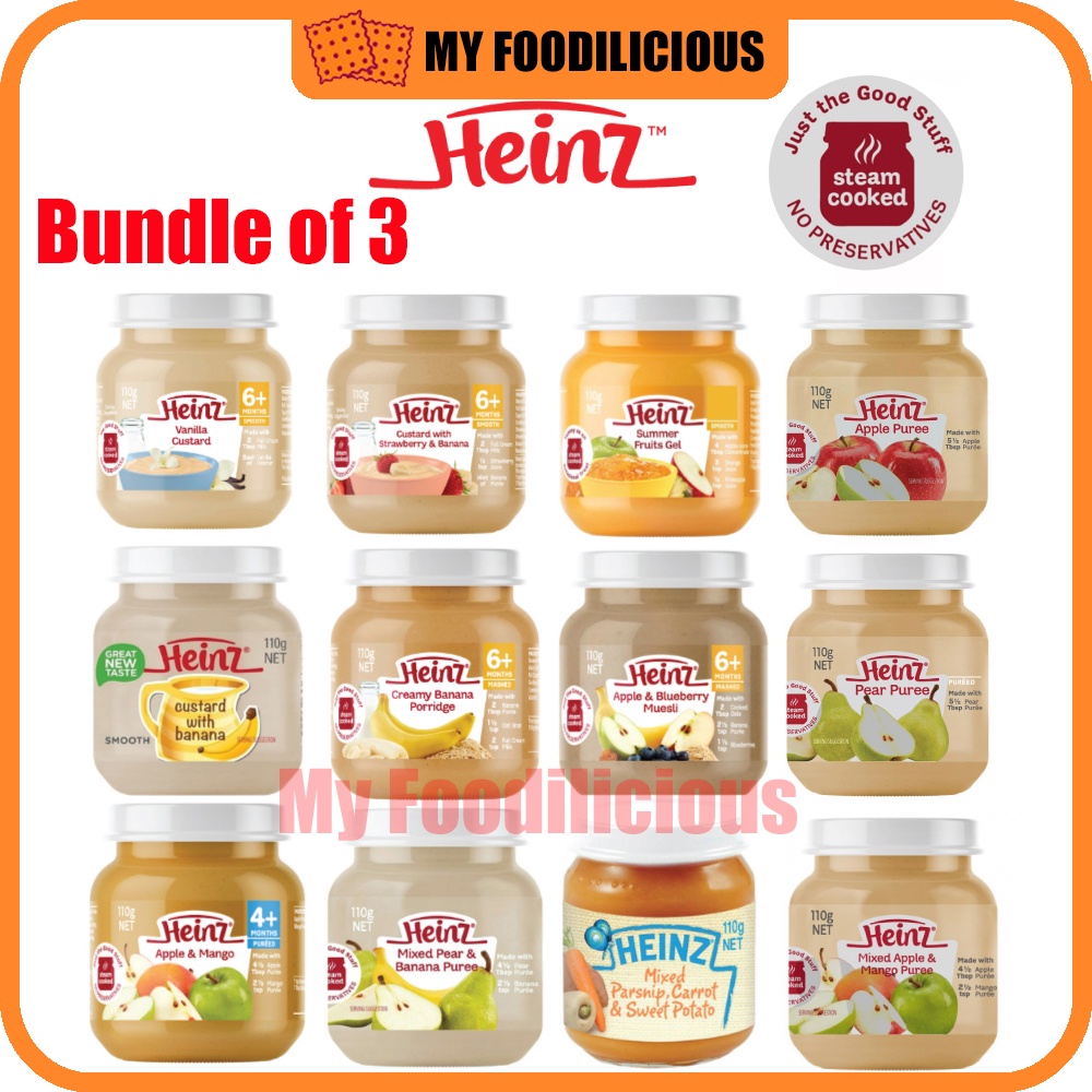 Heinz Baby Puree Food Jar (110g) Assorted Flavours Shopee Singapore