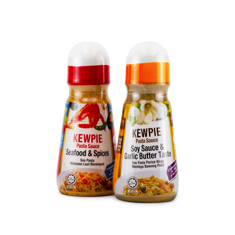 Kewpie Japanese Pasta Sauce (Seafood & Spices 200ml & Soy Garlic Butter