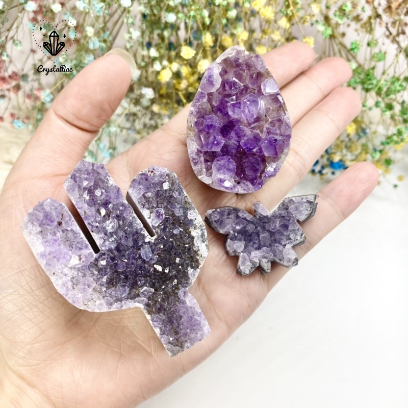 SG CRYSTALS Amethyst Catcus Egg Butterfly Assorted Shopee Singapore