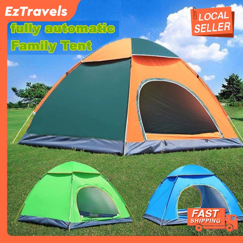 [SG] Open Instant Camping Tent Outdoor Automatic Pop Up 1/2/3/4 Person single double Tent Travel