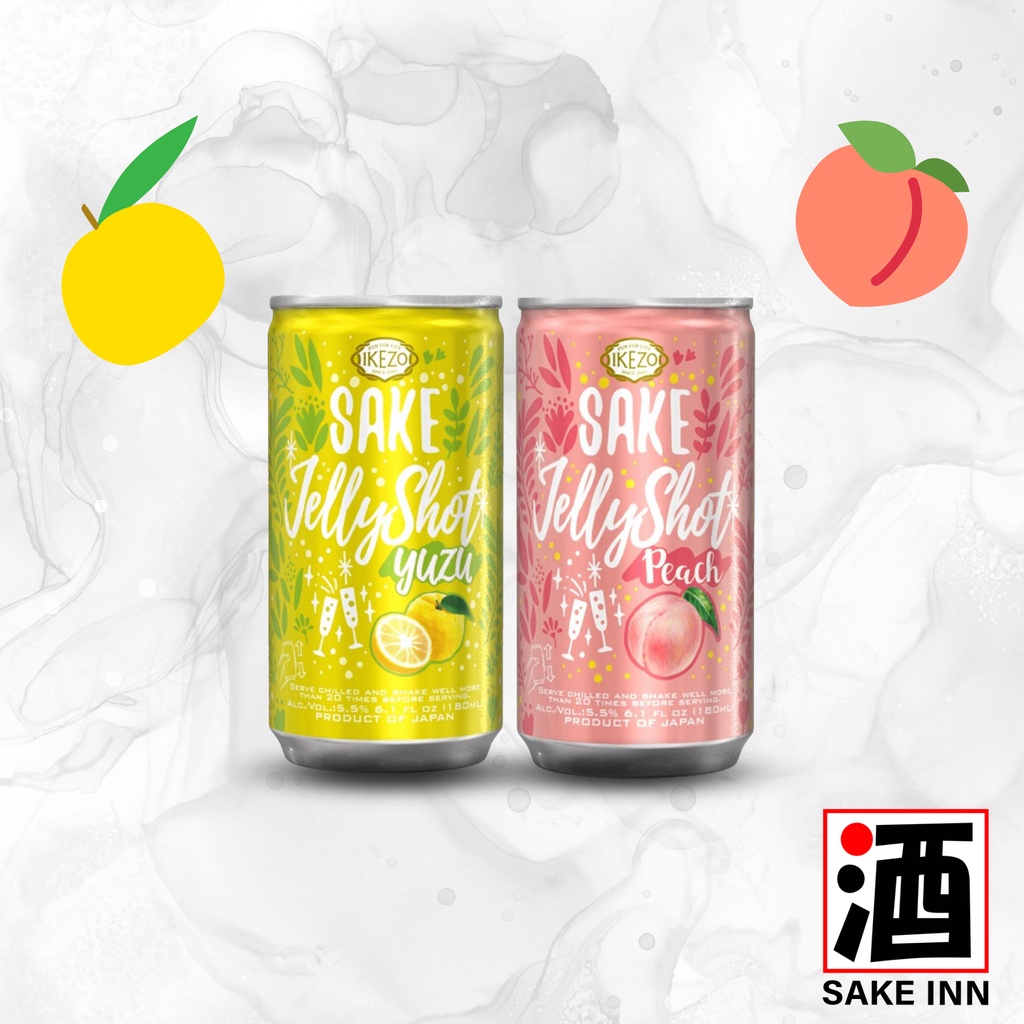 Ozeki Ikezo Yuzu & Peach Jelly Sake Can 180ml x 2 (1 Each Flavour