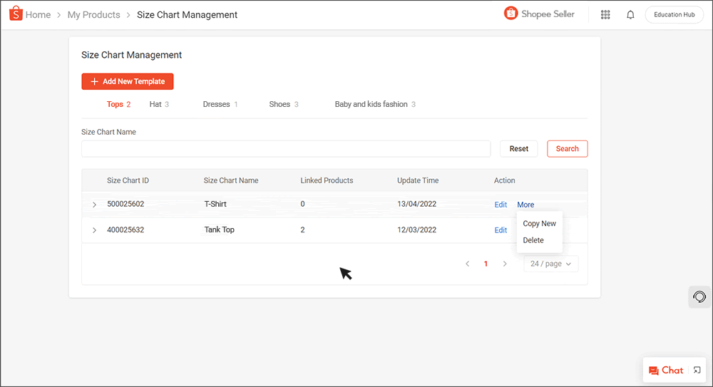 APA ITU "SIZE CHART TOOL" DI SHOPEE SELLER CENTRE MASTER CLASS