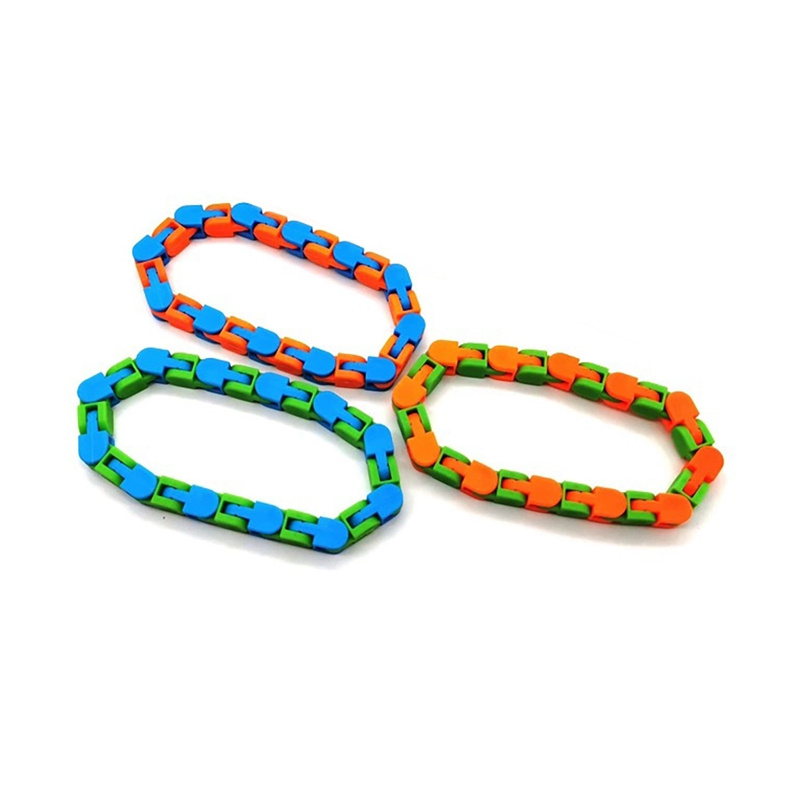 3Pcs Wacky Tracks 24 48 Knot Chain Anti Stress Toy, Kids