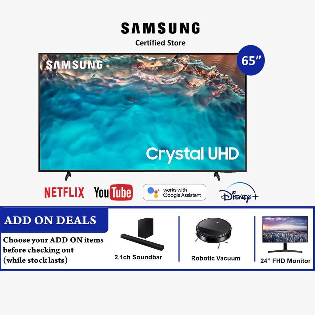 Samsung 65 Inch BU8000 Crystal UHD 4K Smart TV (2022) 4 Ticks