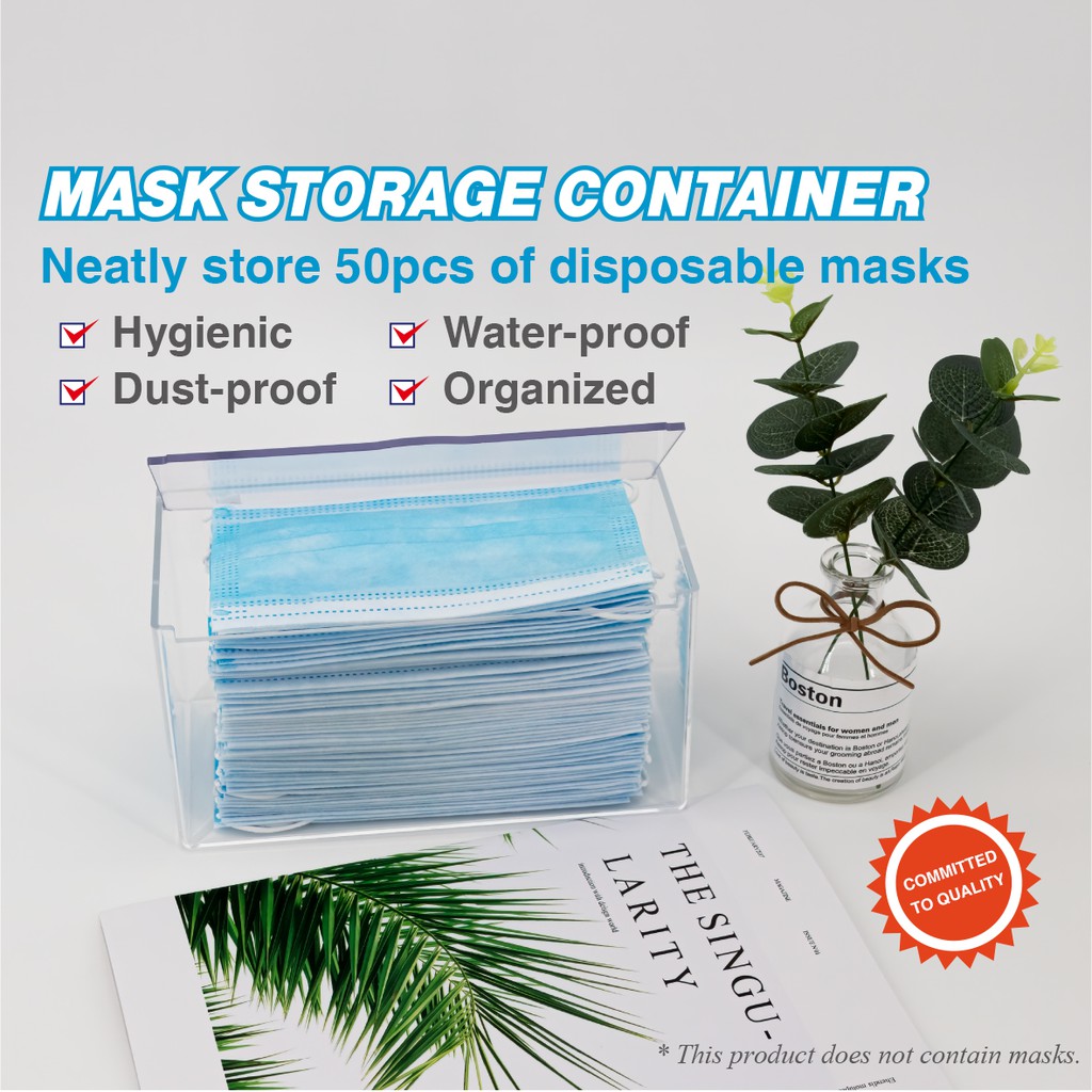 Mask Storage Container Store 50pcs Disposable Mask Hygienic