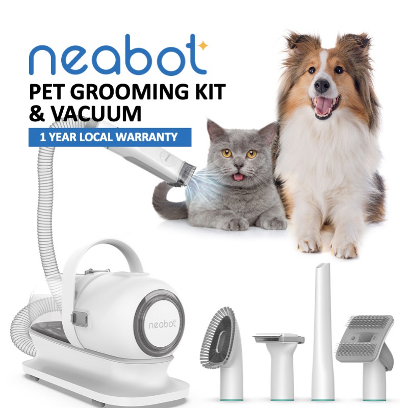 Neabot P1 Pro Grooming Kit and Vacuum with Shaver and Brush Removes 99.0 Shedding & Dander