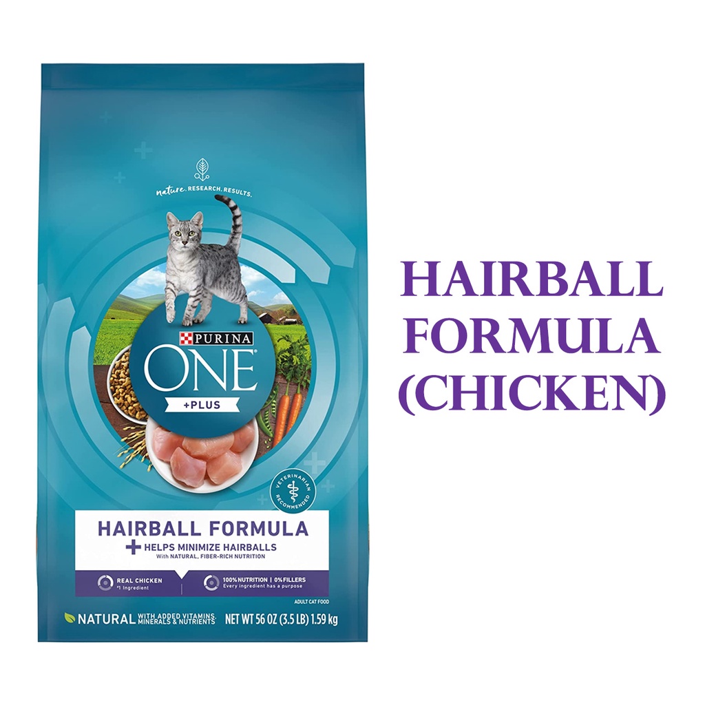 1.59kg (3lbs) Purina One Hairball Formula Natural Dry Cat Food (Chicken
