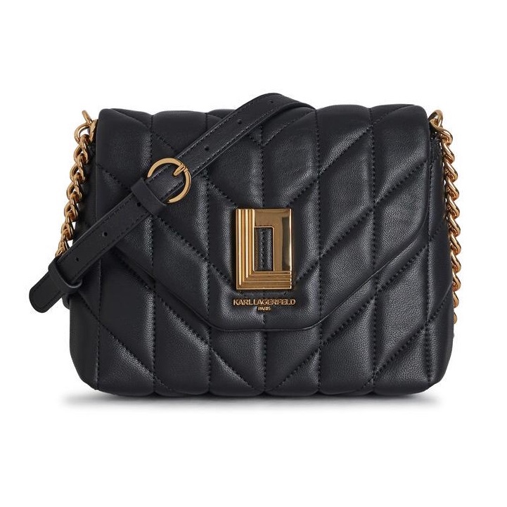 Karl Lagerfeld Black Lafayette Square Crossbody Bag Shopee Singapore