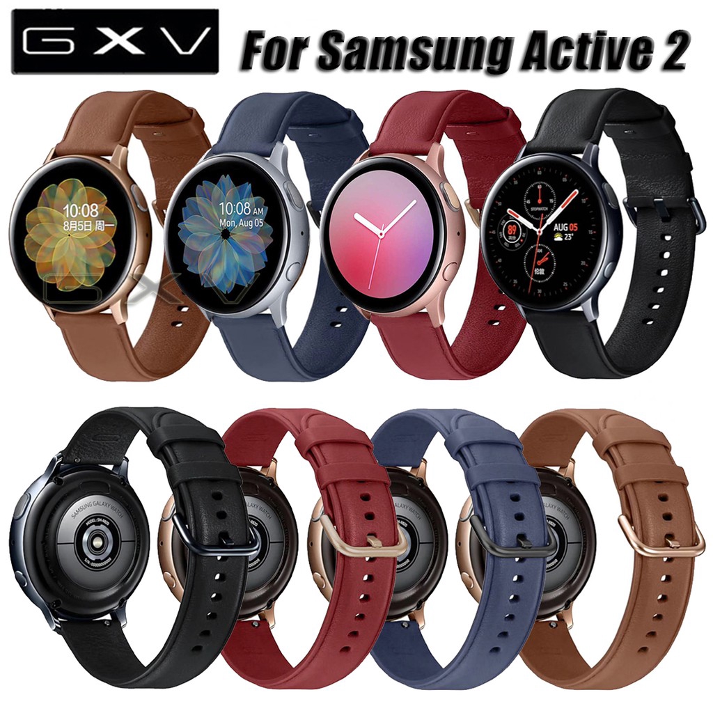 Genuine Leather Strap for Samsung Galaxy Watch Active 2 Watchband Replacement Leather Band for