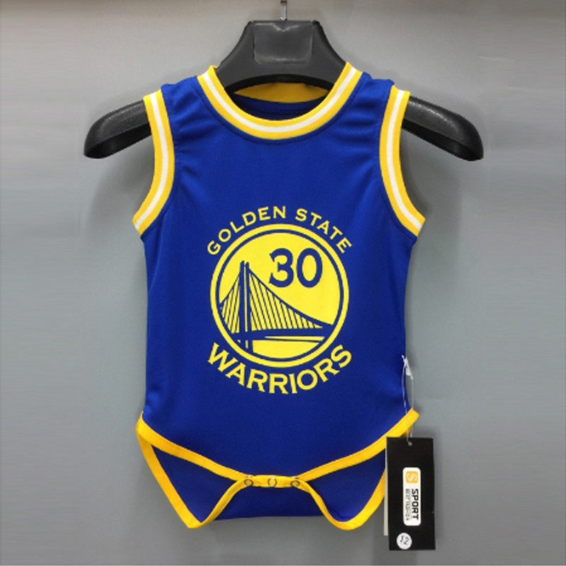 Infant Baby NBA Basketball Uniform Golden State Warriors 30 CURRY Jersey Baby Toddler onepiece