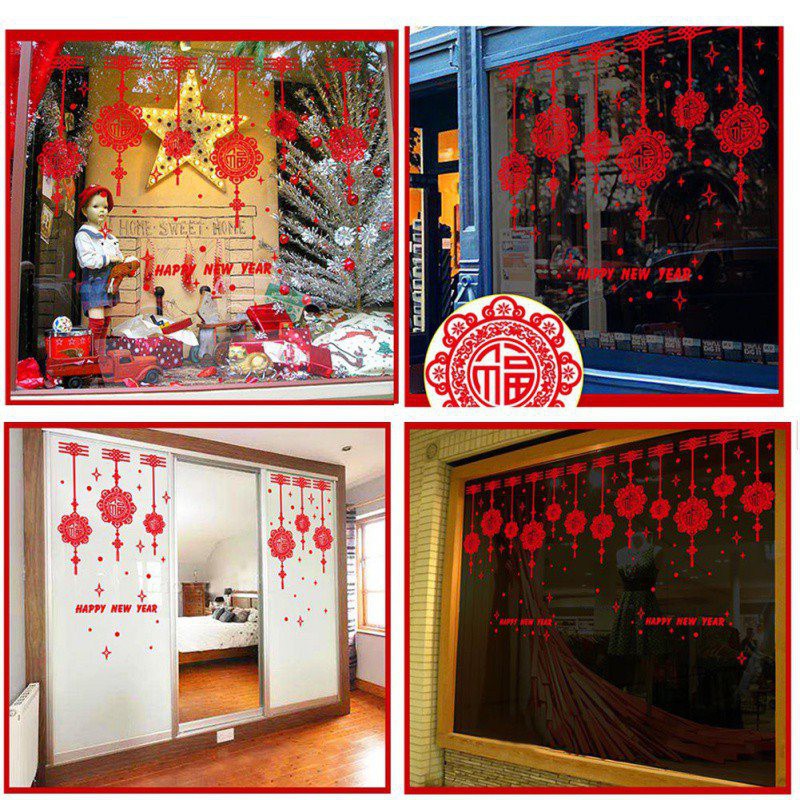 🏮CNY Chinese New Year Wall Stickers Christmas Window Decal Wall Sticker