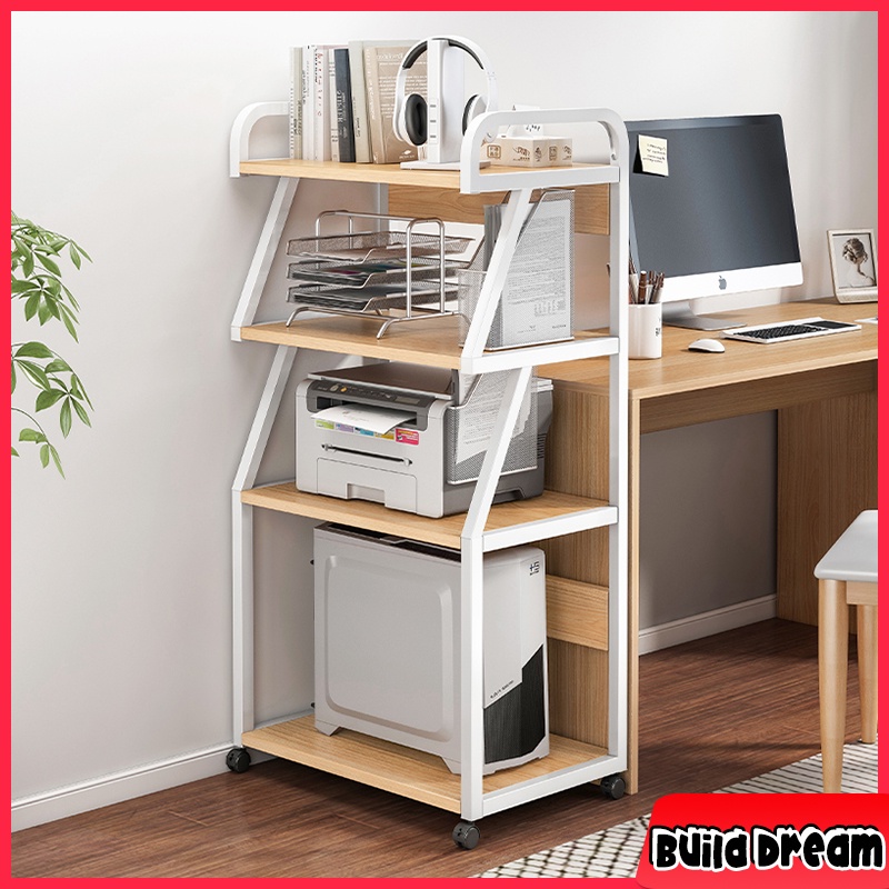 Bookshelf / Desk Side Bookshelf / Movable Bookshelf / Office File Rack