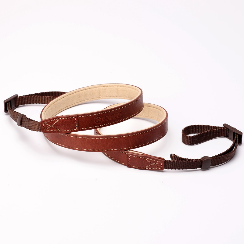 CANPIS Handmade Genuine Leather Adjustable Camera Strap Shoulder Neck