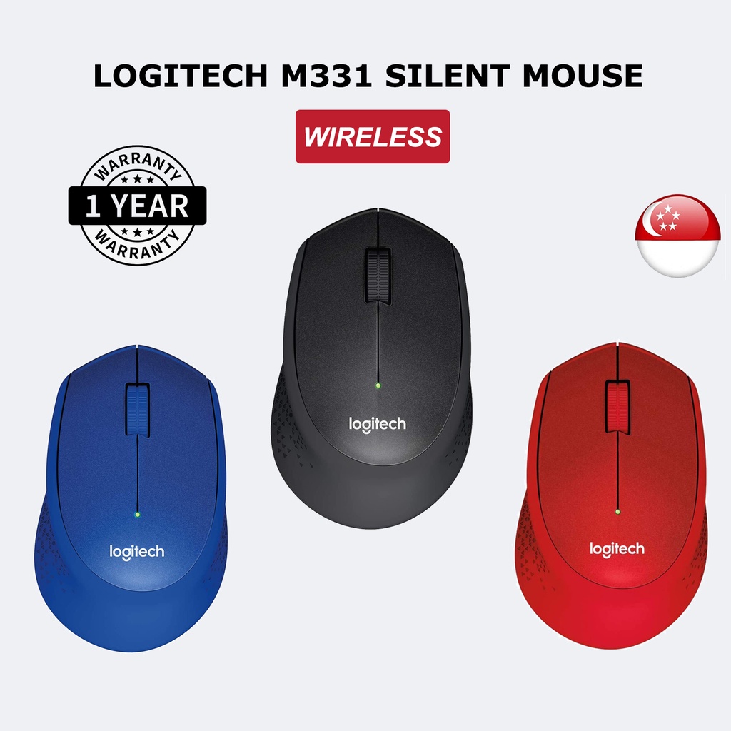 [SG] Logitech M331 SILENT PLUS Wireless Mouse with 2.4Ghz Wifi Receiver 1 Year Local Warranty