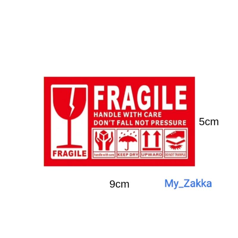 Self-Adhesive Fragile Sticker Fragile Label [9x5cm] | Shopee Singapore