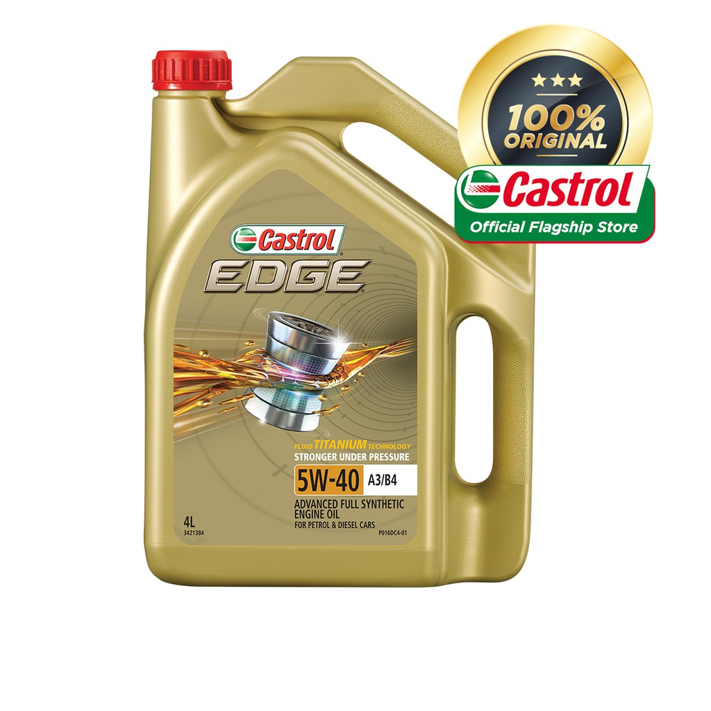 Castrol EDGE 5W40 A3/B4 SN Engine Oils for Petrol and Diesel Cars (4L