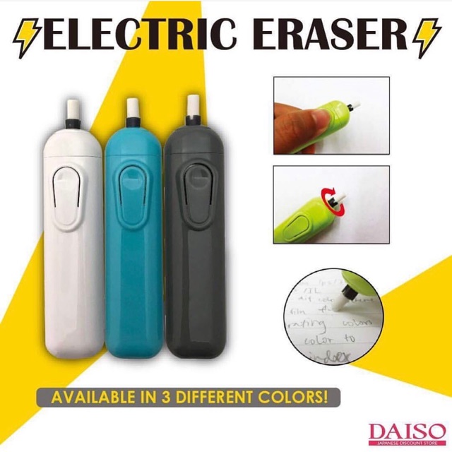 Daiso Electric Eraser Electronic Eraser Rubber Ready Stock Shopee