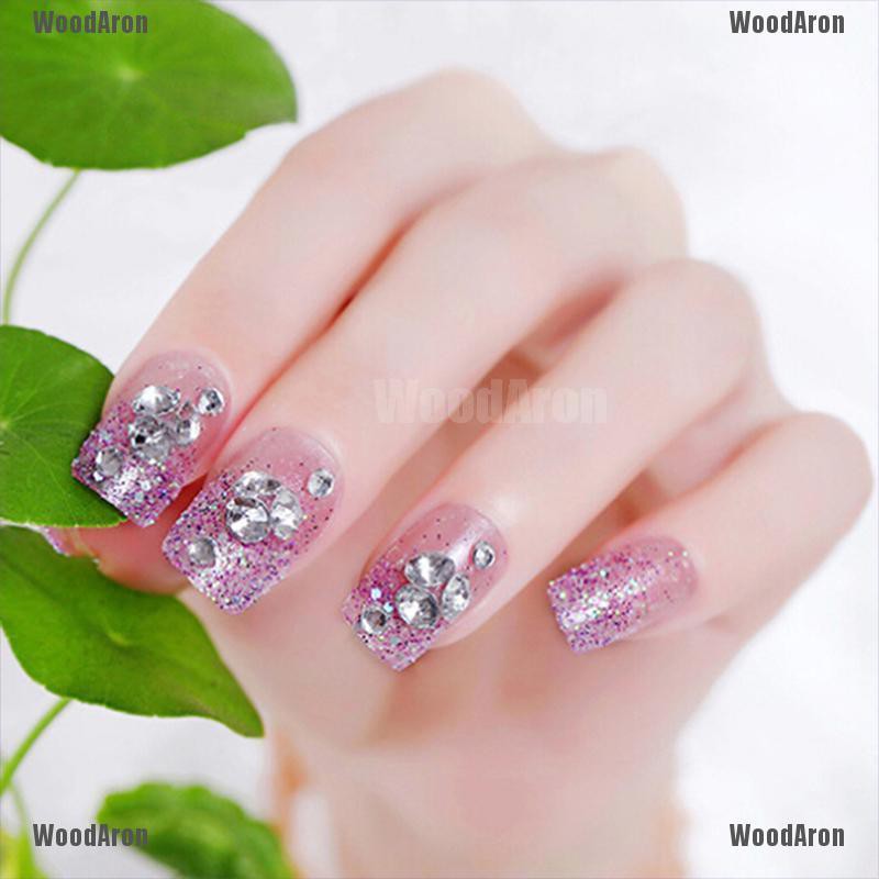 [Aron]24Pcs wedding purple false nails acrylic UV gel full fake nails