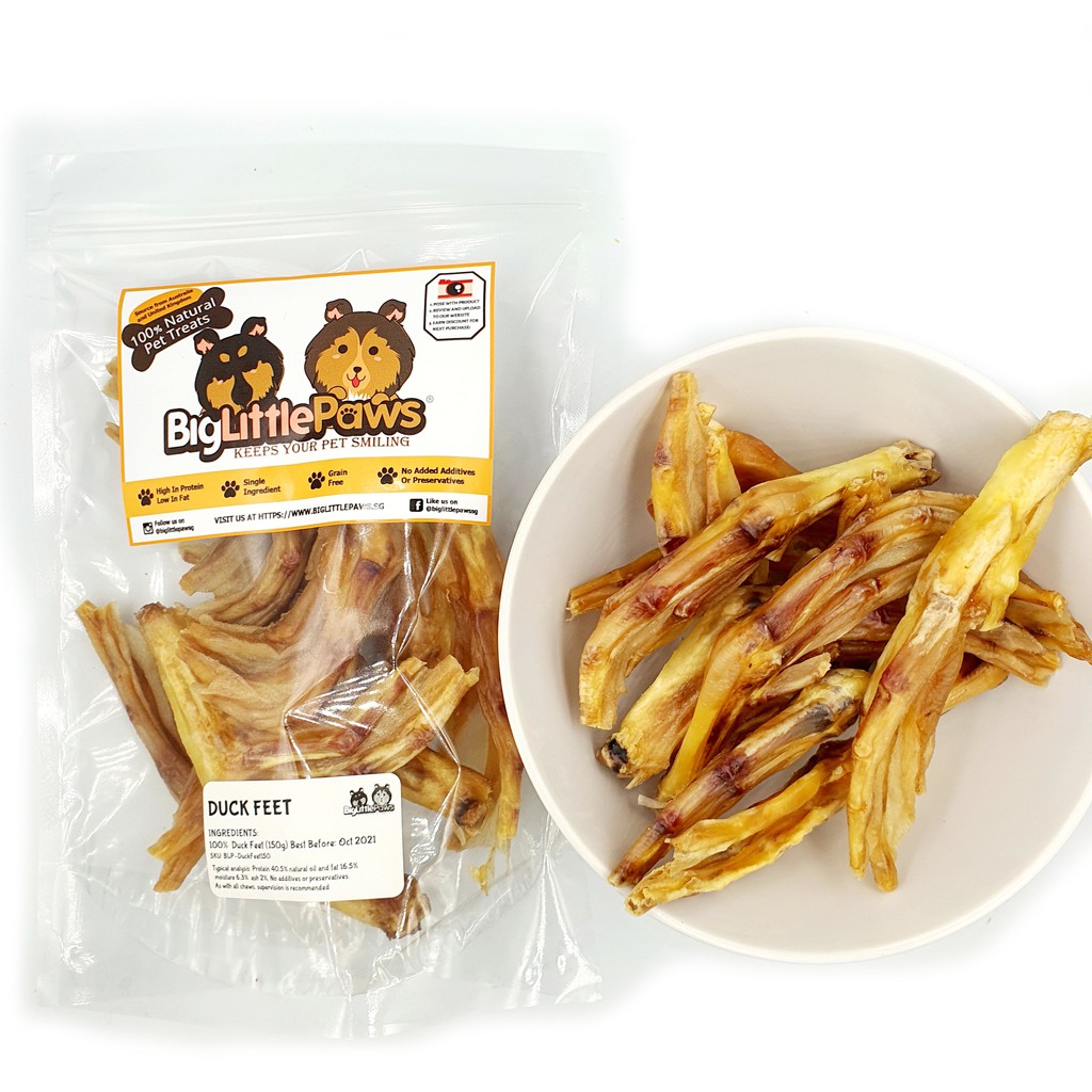 [150g] Duck Feet (Big Little Paws Dog Treats) Shopee Singapore