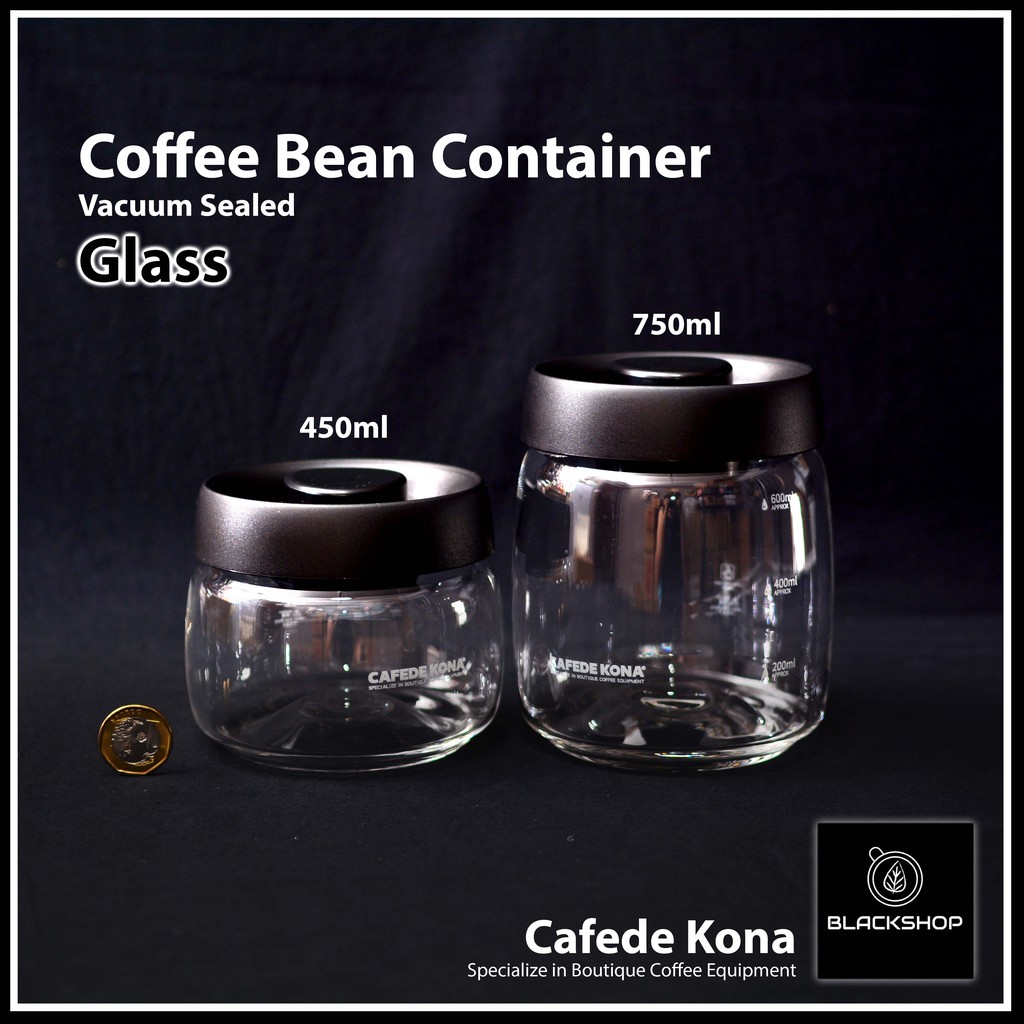 Glass Coffee Bean Container Vacuum Canister Storage Shopee Singapore