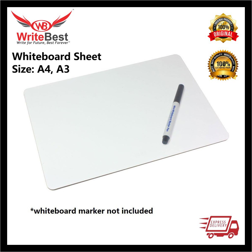 Double Sided Whiteboard Sheet A4 / A3 Shopee Singapore