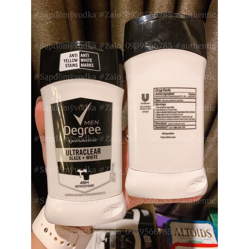 Degree MEN Black & White Deodorant, NonAlcoholic Wood Scent, Anti