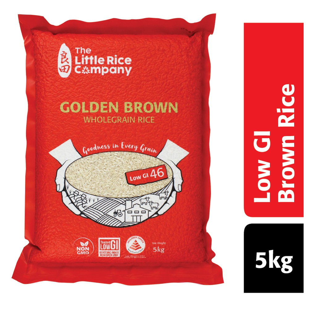 Low GI Brown Rice 5kg, All Natural Wholegrain by The Little Rice