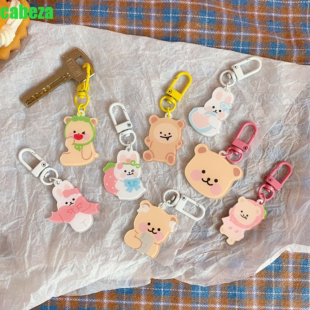 CABEZA Gifts Bear Keychains Cute Bag Pendant Rabbit Keychain Earphone